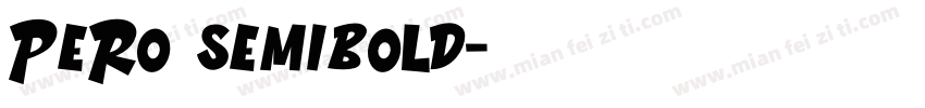 Pero Semibold字体转换